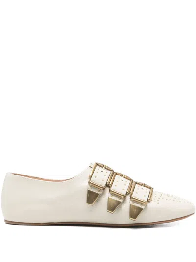 Chloé Women Susanna Leather Ballets In Multi