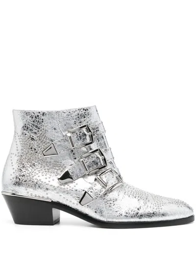 Chloé Susanna Short Boots In White