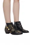 Chloé Women Susan Leather Boots In Black