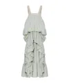 Chloé Lace-trimmed Organic Silk Habotai Bubble Gown