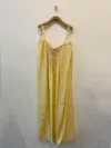 Chloé Lace-trimmed Silk Habotai Maxi Dress In Yellow