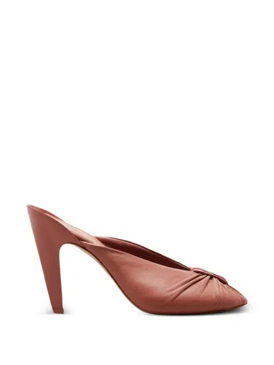 Chloé Suzie Knotted Peep-toe Sandals In Pink