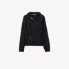 Chloé Generous Logo Hoodie In Cotton Fleece In Black