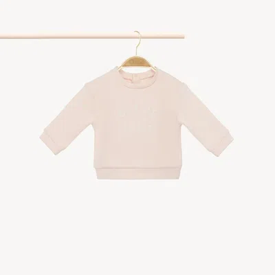 Chloé Sweat À Logo Femme Rose Taille 15-18 100% Coton In Pink