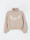 Chloé Roll-neck Knitted Jumper In Beige
