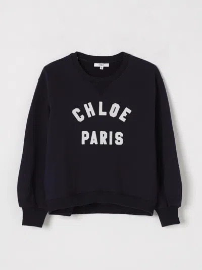 CHLOÉ SWEATER CHLOÉ KIDS COLOR BLUE,G48748009