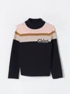 Chloé Roll-neck Knitted Jumper In Blau