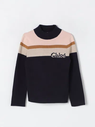 Chloé Sweater  Kids Color Blue In Blau