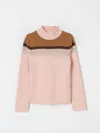 Chloé Roll-neck Knitted Jumper In Pink