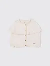 Chloé Ivory Cardigan For Baby Girl With Logo In Neutral