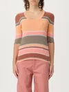 Chloé Embroidered Striped Ribbed Cotton Sweater In Multi