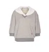 Chloé Cotton-blend French Terry Sweatshirt In Gray