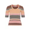 Chloé Multicolor Orange Cotton Sweater In Multi