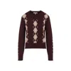 Chloé Wool And Cashmere V-neck Sweater Knitwear Bordeaux In Brown