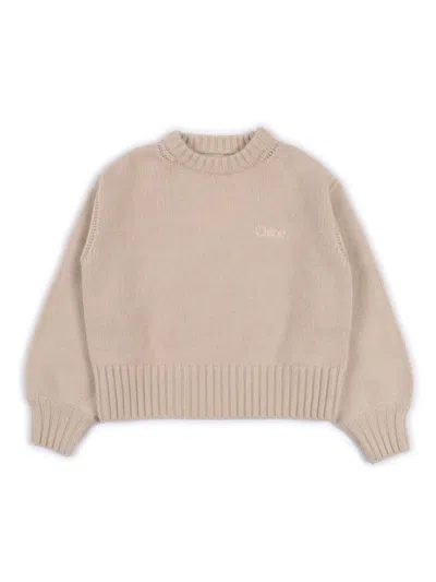 Chloé Kids' Sweater In Neutral