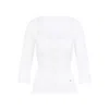 Chloé Fitted Cotton Cardigan With Deep Neckline In White