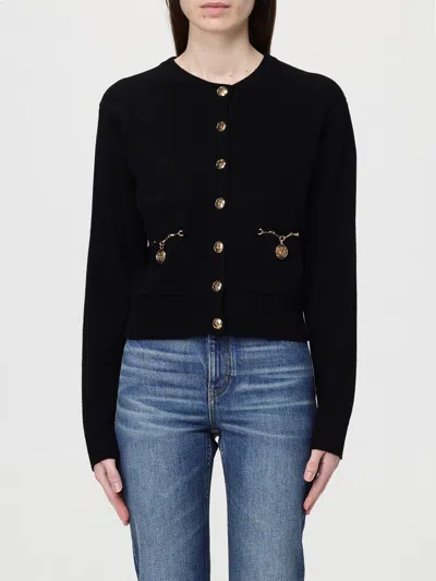 Chloé Chloe Embellished-pocket Wool And Cashmere-blend Cardigan In Black