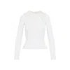 Chloé Fitted Wool Sweater With Lace Collar In White