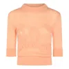 Chloé Wool And Silk Logo-applique Top In Orange