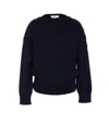 Chloé Knitwear Crewneck Long Sleeves Ribbed Finish In Black