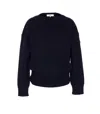 Chloé Knitwear Crewneck Long Sleeves Ribbed Finish In Black