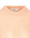 Chloé Wool And Silk Logo-applique Top In Orange