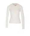Chloé Knitwear With Lace Collar Detail In White