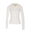 Chloé Knitwear With Lace Collar Detail In White