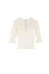 Chloé Pointelle Knit Sweaters And Cardigans White In Yellow
