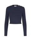 Chloé Midnight Blue Cotton Sweater In Blue