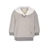 Chloé Cotton-blend French Terry Sweatshirt In Gray