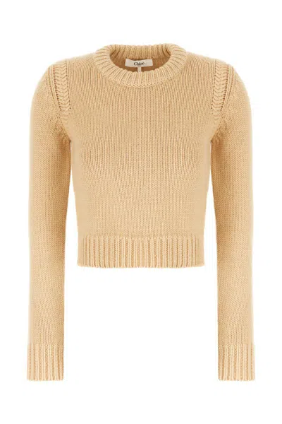 Chloé Beige Crewneck Sweater