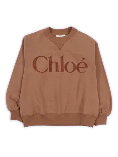 Chloé Kids' Sweatshirt In Brown