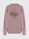 Chloé Oversized Relaxed Sweatshirt In Orange