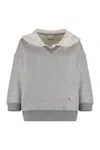 Chloé Cotton-blend French Terry Sweatshirt In Gray