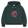 Chloé Logo-embroidered Cotton Hoodie In Kaki