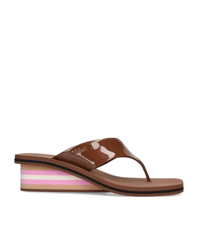 Chloé Swimming Cool Thong Sandals 60 In Brown