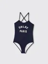 Chloé Logo-print Swimsuit In Blau