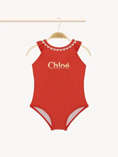 Chloé Swimsuit Orange Size 6-9 100% Polyamide