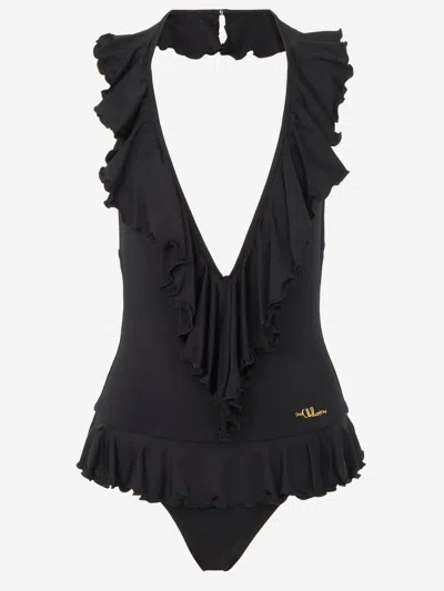 Chloé Chloe Black Stretch Nylon Swimsuit