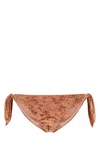 Chloé Chloe Peach Stretch Velvet Bikini Slip In Brown