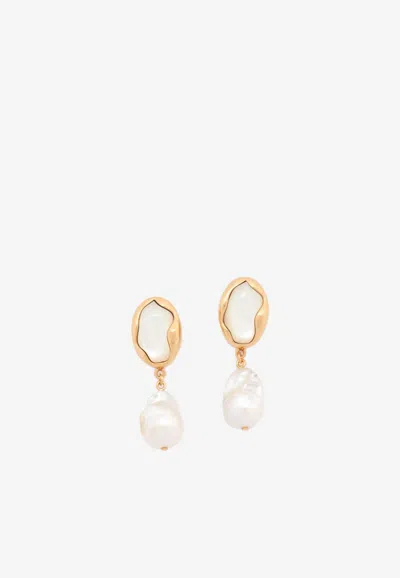 Chloé Sybil Pearl Earrings In Gold