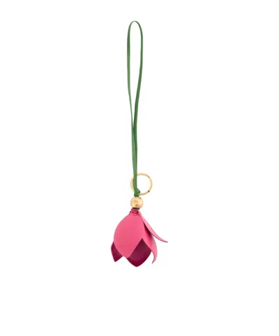 Chloé Symbols Tulip Bag Keyring In Pink