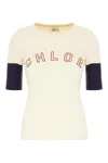 Chloé Logo Embroidered Heavy Cotton Wool T-shirt
