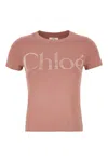 Chloé Pink Cotton Jersey Fitted T-shirt