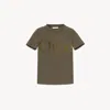 Chloé T-shirt Ajusté En Jersey De Coton À Logo Femme Vert Taille S 100% Coton In Green
