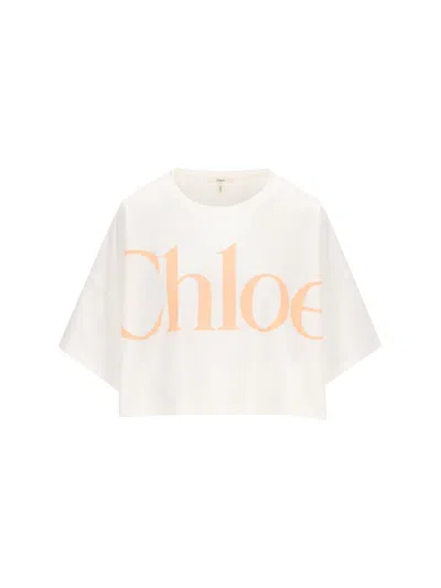 Chloé T-shirt And Polo Shirt In White