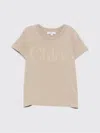 Chloé Logo-appliqué T-shirt In Neutral