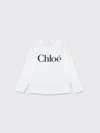 Chloé Kids Long-sleeve Cotton T-shirt In White