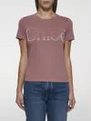 Chloé Pink Cotton Jersey Fitted T-shirt In Pink